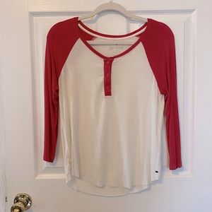 American Eagle 3/4 sleeve Baseball style Tee